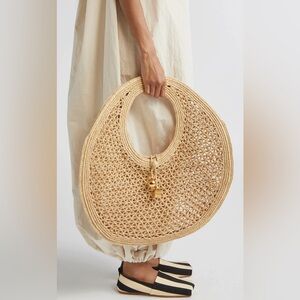 Jacquemus Le Spiaggia Round Raffia Bag in Natural